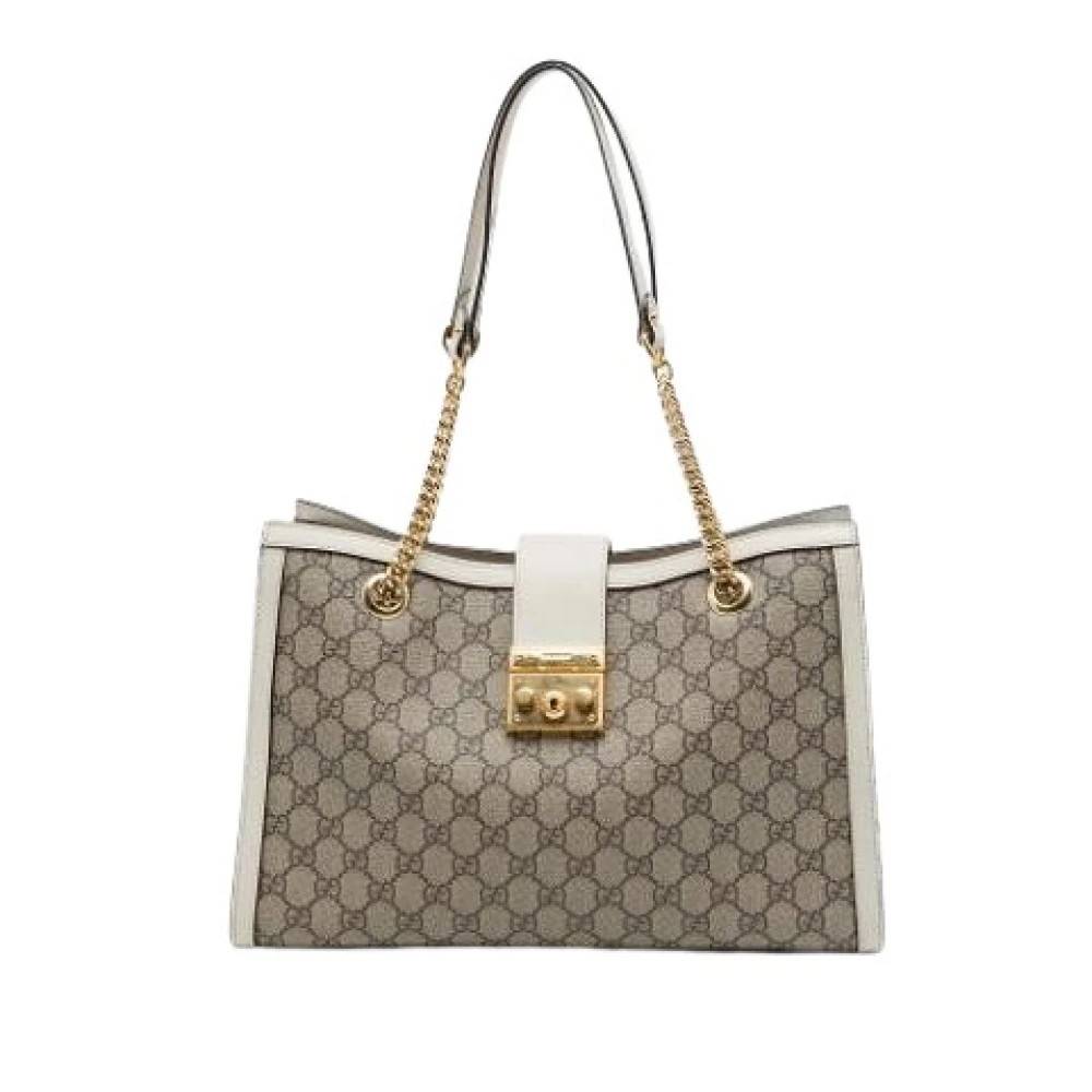 Gucci Vintage Pre-owned Padlock Tote Bag - Vintage - Dame - Beige - ONE SIZE - Uld