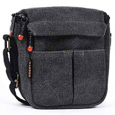 FOSOTO Kameratasche Canvas Digitalkamera TascheKompakte Fototasche Camera Case für Sony A6000 A6100 A6400 RX100 V/Fujifilm X-T2 X-T3 X-T10 / Canon EOS M100 SX740