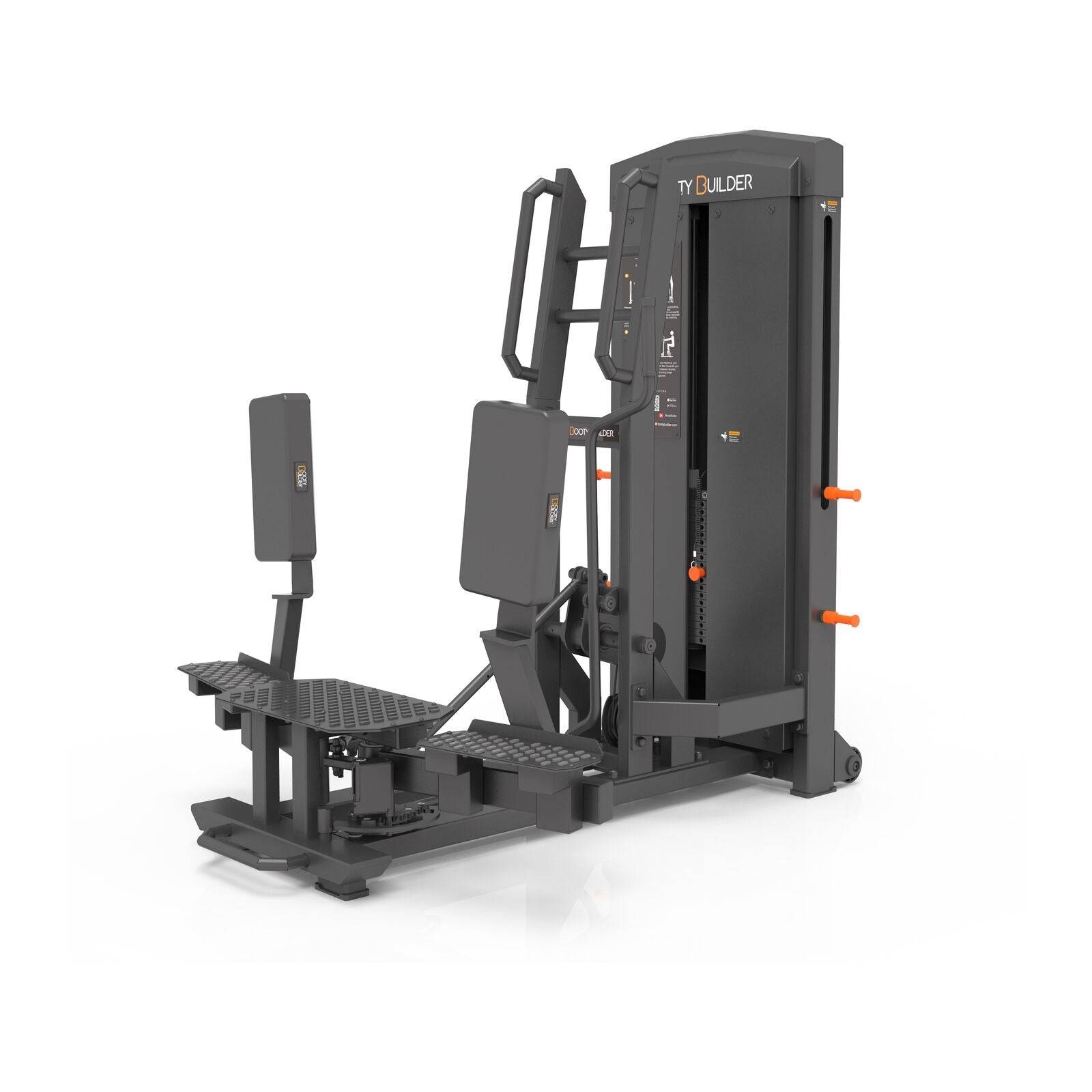 Booty Builder Standing Adductor Selectorized, stabelastet styrketræningsmaskine sort.