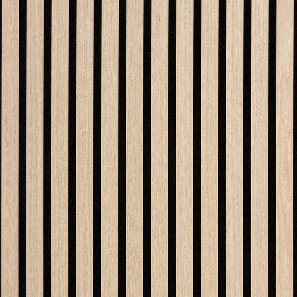 Wood on Wall Akustikpanel Ek Vitlackad - 2-pack / Svart / 2400x600mm