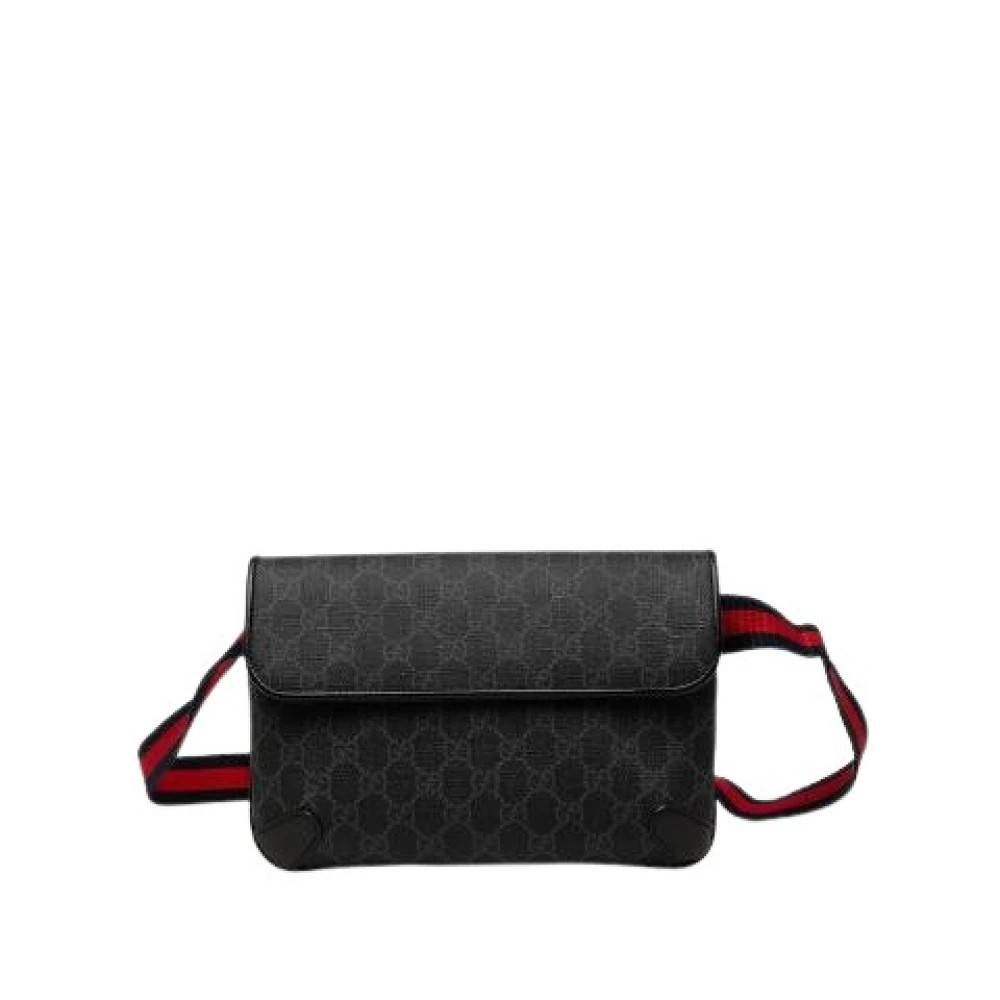 Gucci Vintage Pre-owned GG Supreme PVC Bumbag - Vintage - Dame - Sort - ONE SIZE - Uld