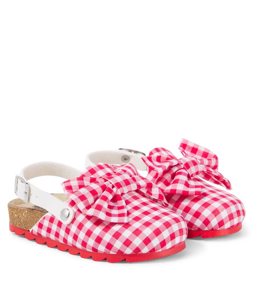 Monnalisa Zuecos a cuadros vichy - rojo - EU 34