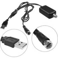 Senaste 4k antenn digital förstärkare digital tv antenn 300 mil räckvidd hd inomhus hdtv 1080p hd tv antenn platt - Svart förstärkare