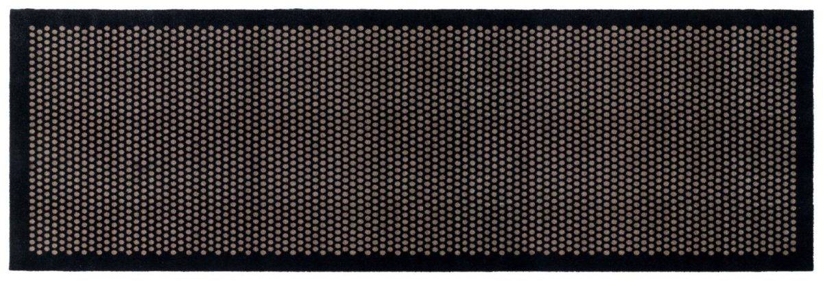 Dot Gulvmåtte/Løber -Sort/Sand - Tica Copenhagen - 200x67 cm.