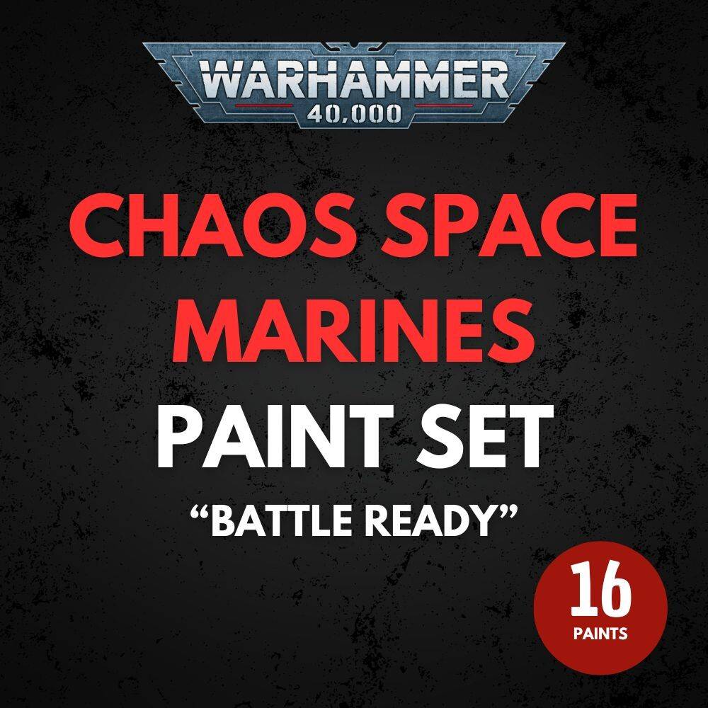 Chaos Space Marines Paint Set Warhammer 40K - Battle Ready.