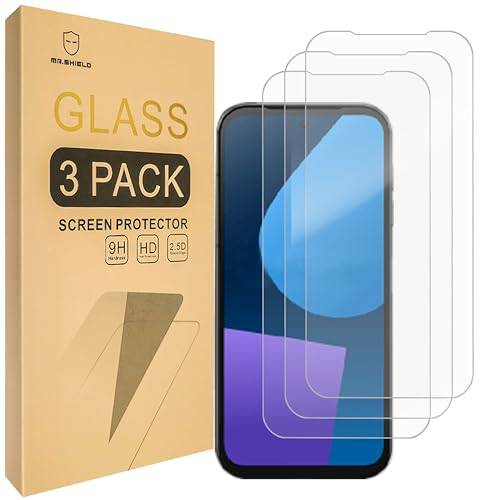 Mr.Shield skärmskydd för Fairphone 5 [härdat glas] [9H hårdhet] [3-pack] Reptålig kristallklart skärmskydd