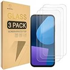 Mr.Shield skärmskydd för Fairphone 5 [härdat glas] [9H hårdhet] [3-pack] Reptålig kristallklart skärmskydd