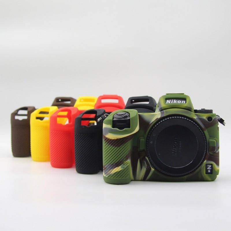 SilikonkameraKroppsskydd för Nikon Z6 II Z7 Z5 Stötsäker Skyddande Ärm i Svart Röd Gul Kaffe Camo