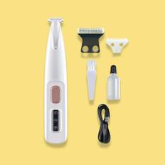 Silvetti Tasstrimmer för Hund och Katt – Trimma Tassar & Öron Enkelt Trimmer + 1st Reservblad - vitt