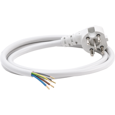 Spiskabel 1.3m Vinklad med Stickpropp Grå Gelia