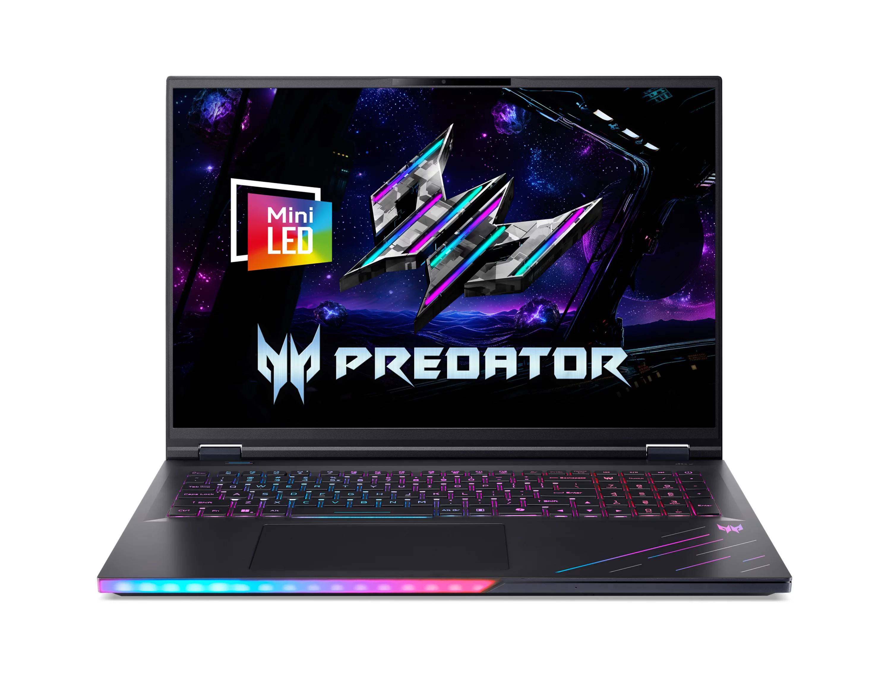 Acer Predator PH18-I71-999C Intel Core Ultra 9 290HX Plus Laptop 45,7 cm (18") WQUXGA 192 GB DDR5-SDRAM 3 TB SSD NVIDIA GeForce RTX 5090 Wi-Fi 7 (802.11be) Windows 11 Home Sort QWERTZ Tysk --> På fjernlager, levevering hos dig 10-10-2026