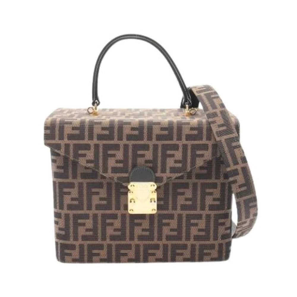 Fendi Vintage - Pre-owned Vintage Canvas Handbag Vintage - Dam - ONE Size - Läder