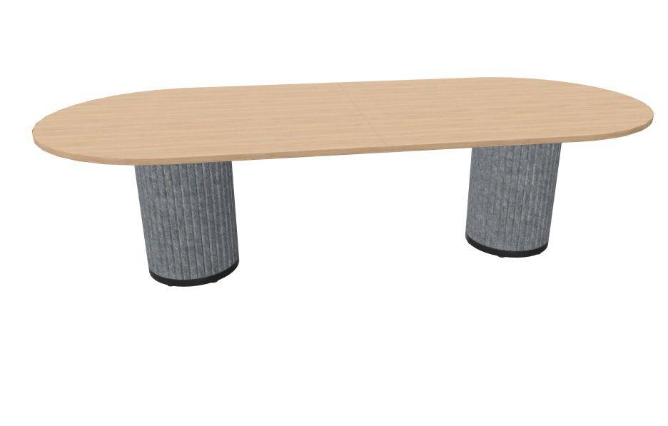 Partos mødebord 280 x 120 cm Amber Oak Melamine / Grey PET.