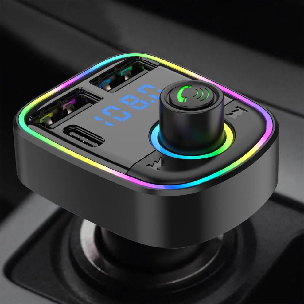 Bluetooth FM-sender trådløs adapter bilsæt med dobbelt USB-opladning MP3-afspiller trådløs lydstreaming håndfri opkald til brug i køretøj