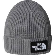 The North Face Kids' TNF Logo Box Cuffed Beanie TNF Medium Grey Heather, OneSize