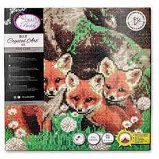 Diamond Painting Kits Canvas Fox Cubs Størrelse 30 cm x 30 cm