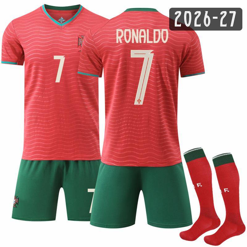 2627 Nej. 7 Ronaldo Portugal Hemma tröja cm red