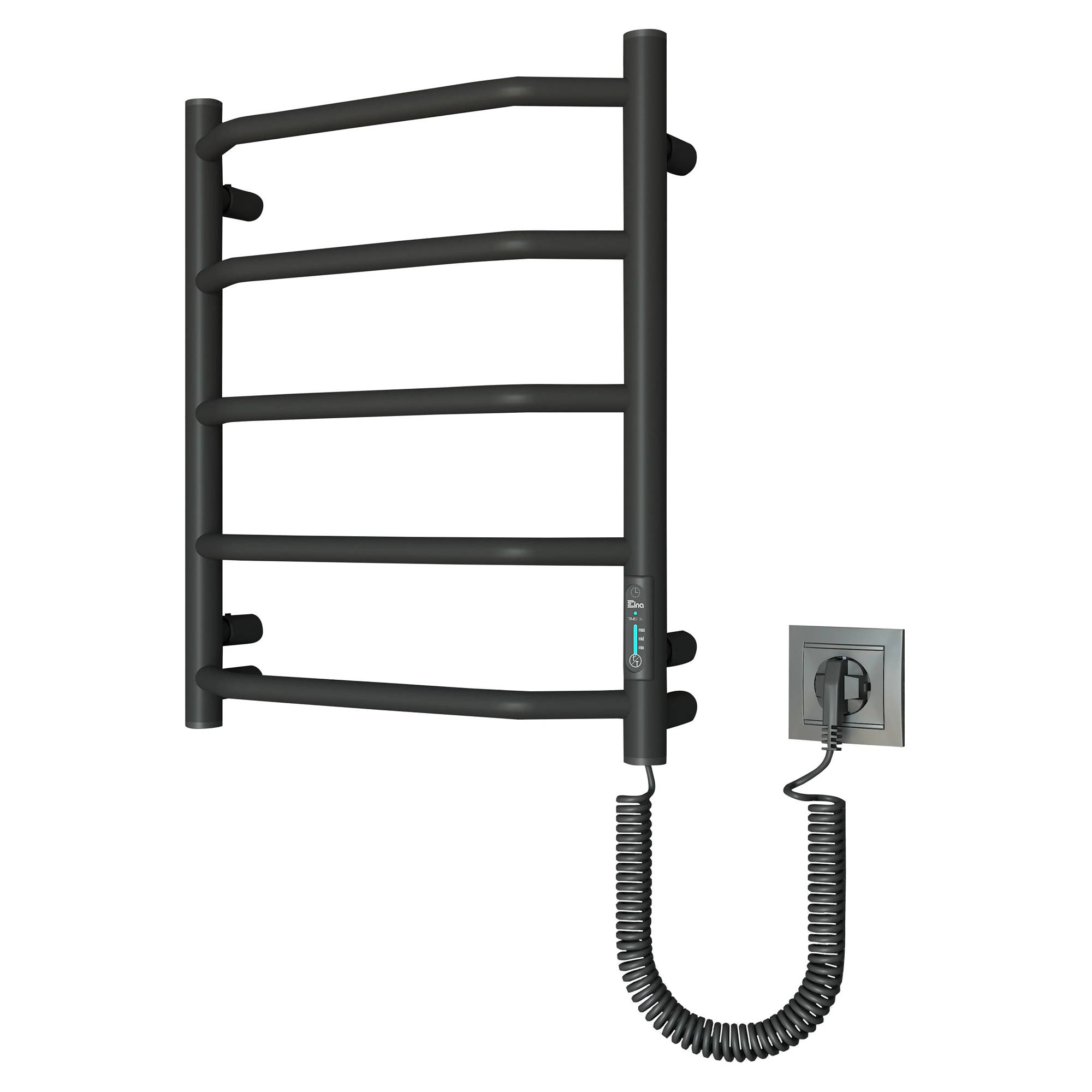 El Handdukstork 45 W Spaia Svart Matt