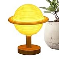 GkgWuxf Galaxy Lamp,Planet Lamp,3D Planet Galaxy Night Light - Bordsdekorationer, Galaxy Globe Nattlampa, Sängbordslampa för Hemmet Sovrum Bord Skrivbordsfönster