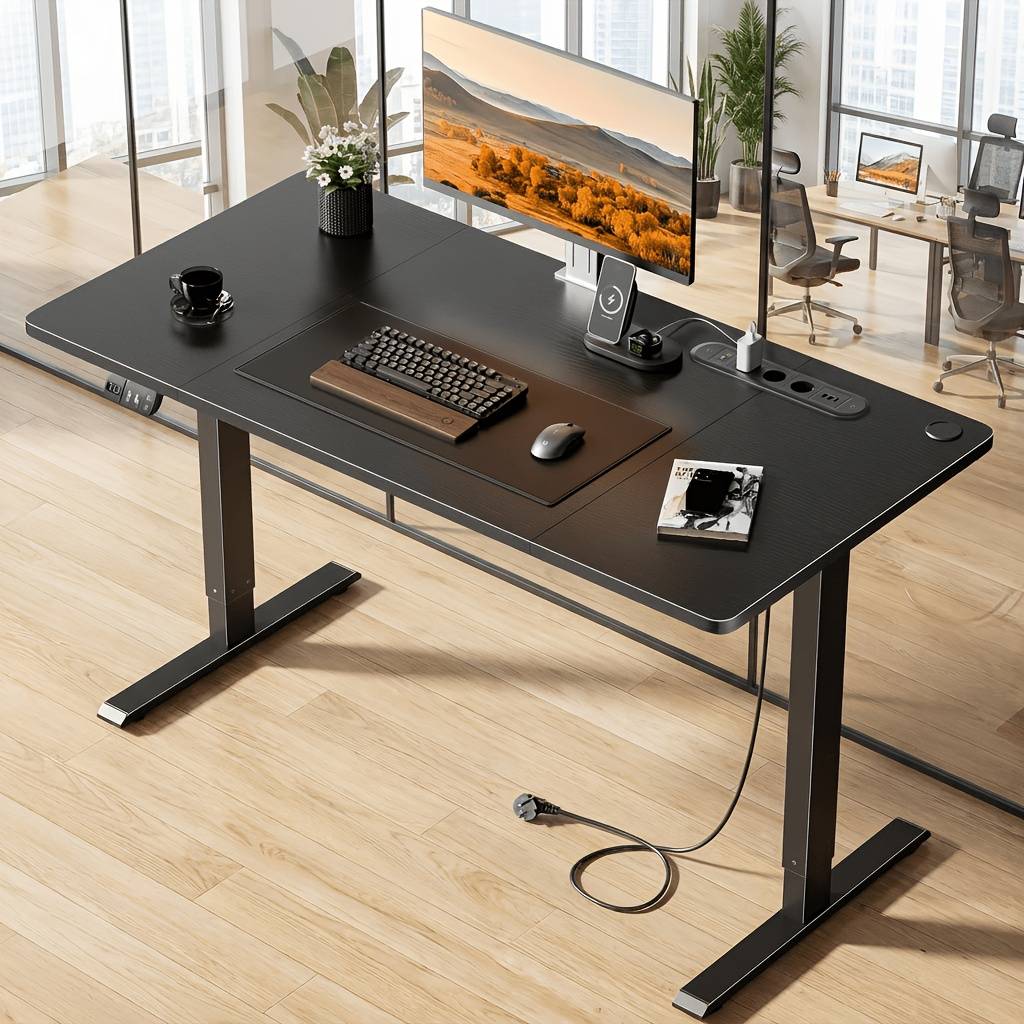Electric Height-adjustable Desk (built-in Charging Ports) - Height-adjustable Gaming Desk (27.7-44.5 Inches), 176 Lbs Capacity Gaming Table, Ideal For Home Office/ Gaming