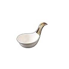 såsbåt Mini Ceramic Creamer Kanna Sås Sås Båt Porslin Servering Sirap Kanna Mjölk Kaffe Grädde Kanna Dispenser med gyllene handtag fettavskiljare för såsbåt(25ml)
