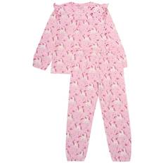 Minymo Pyjamas - 2-delad - AOP - Blekt Mauve - Minymo - 5 år (110) - Pyjamas 2-delad