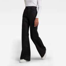 Deck Ultra High Wide Leg Jeans - Black - Women