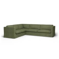 IKEA - Överdrag till Karlstad hörnsoffa (2+3), Green, BEMZ NATURE'S PALETTE COLLECTION - Bemz