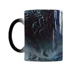 Värmeförändrande mugg - fantastiskt kaffete magiskt svart förvandlas till Cthulhu Mythology Mugg | Mugg med rolig konst, värmekänslig mugg, ny värmekänslig mugg 12 som jul