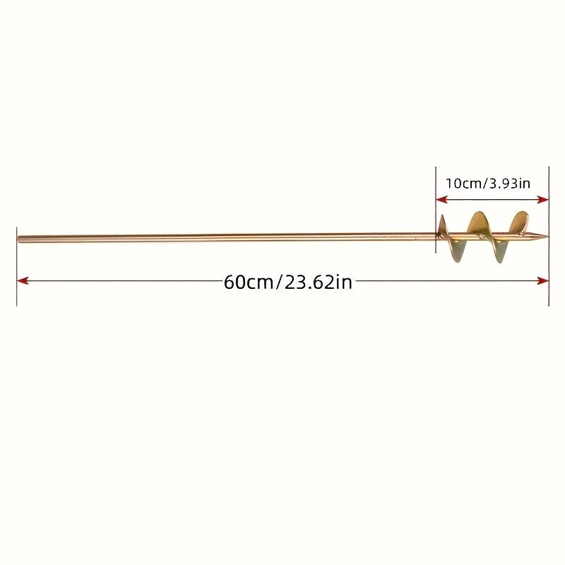 TEMU 1pc 60cm Heavy Duty Garden Auger Drill Bit- Design For Efficient Soil Drilling And Digging, Metal Structure, Suitable For Garden Planting, Planting | Ergonomic Handle| Durable Drill Bit