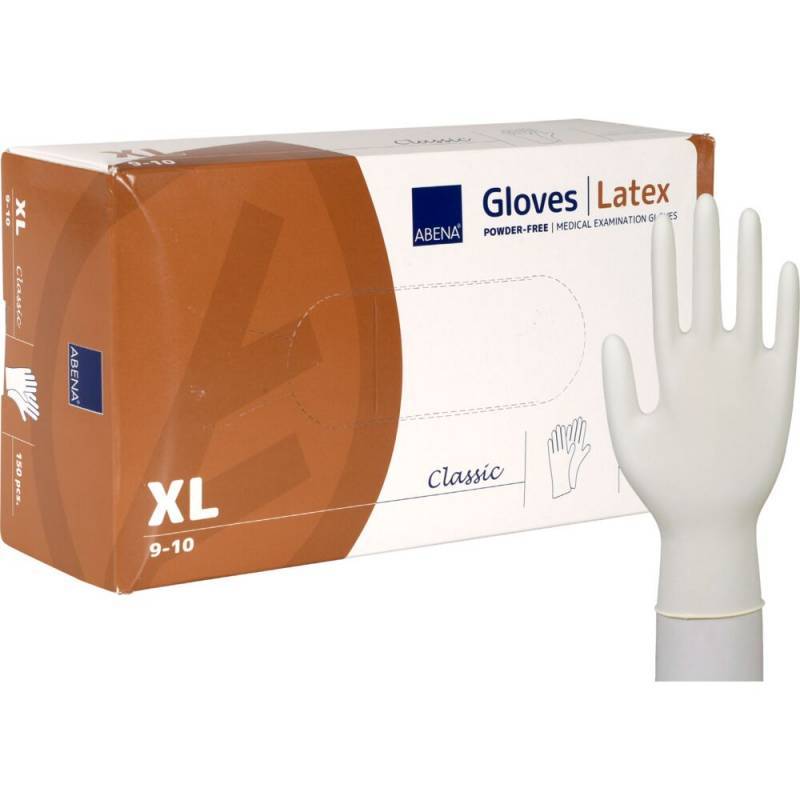 Undersøgelseshandske model Classic XL latex pudderfri nature