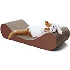 ScratchMe Bone katt klösbräda kartong loungesäng, katt klösstolpe, hållbara bräddynor förhindrar möbelskador, brun, 60 x 9,45 x 5,51 tum (paket med 1)