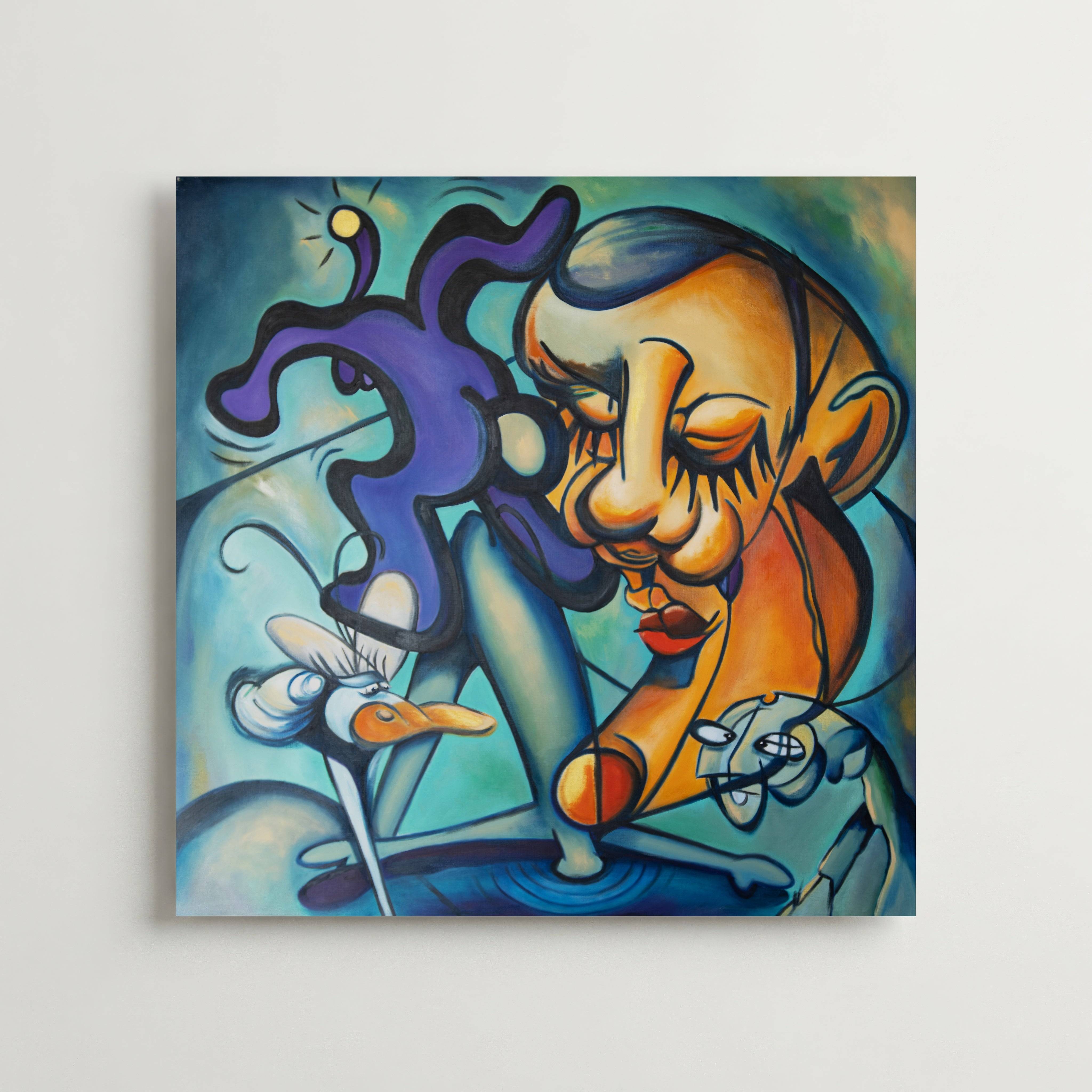 Hide And Seek - Tony Nilsson - Premium Canvas 100x100 cm
