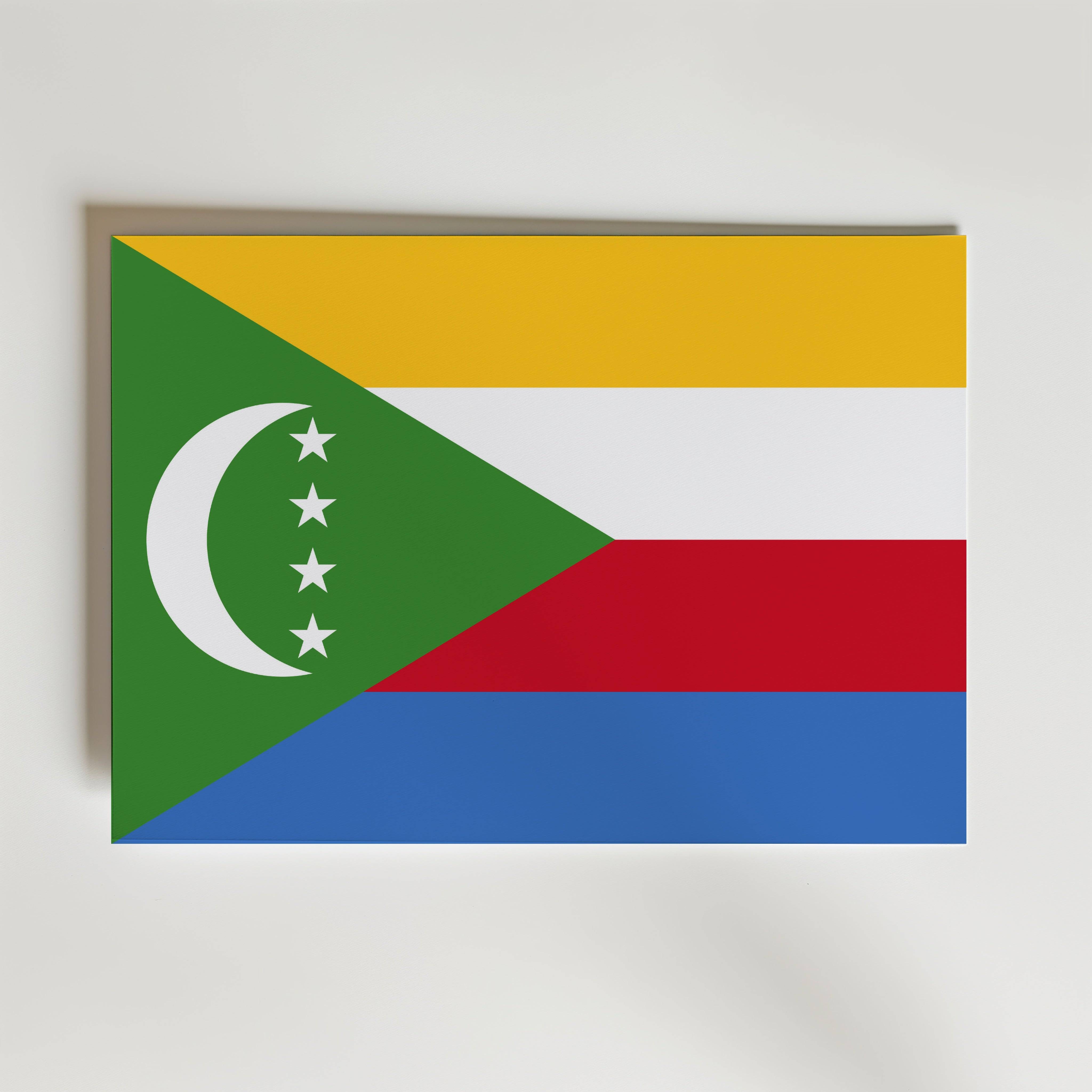 Comoros National Flag Poster - Canvas 70x50 cm