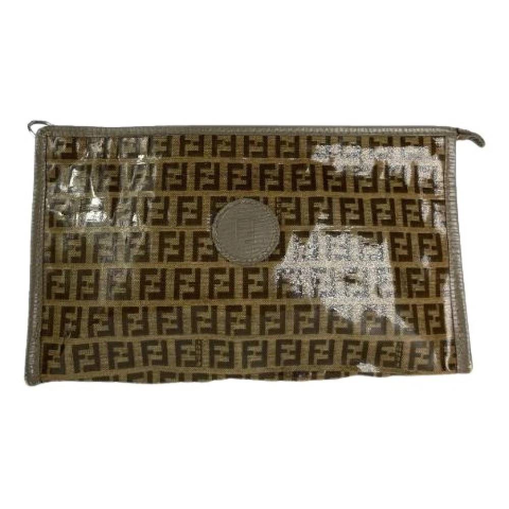 Fendi Vintage Pre-owned Læder Clutch - Vintage - Dame - Brun - ONE SIZE - Læder