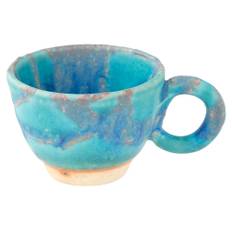 Marui Seito Shigaraki Ware Hechimon Mug Espresso Cup Capacity Approximately 90ml Tsuyukusa Blue MR-3-4364