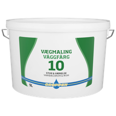 Droppen Vægmaling 9 L glans 10 - hvid