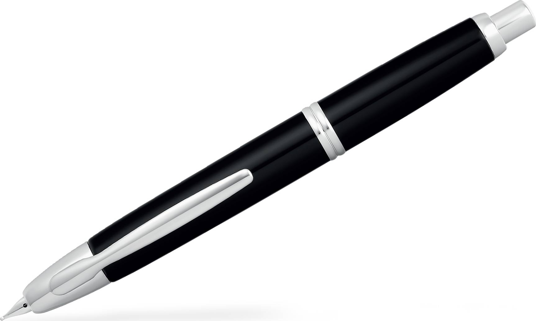 Pilot Capless Rhodium T reservoarpenna | F | Svart