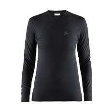 Craft Warm Comfort svedtrøje med lange ærmer til kvinder, sort - Størrelse Medium