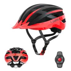 Smart Fahrradhelm mit LED Rücklicht und Blinker, Bluetooth Fahrradhelm mit drahtloser Fernbedienung, SOS-Warnung und eingebautem Mikrofon und Lautsprecher, Erwachsene Herren und Damen