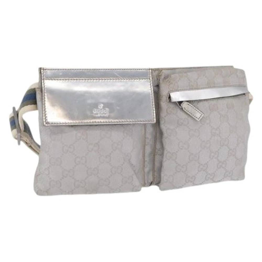 Gucci Vintage Pre-owned GG Canvas Waist Bag - Vintage - Dame - Grå - ONE SIZE - Uld
