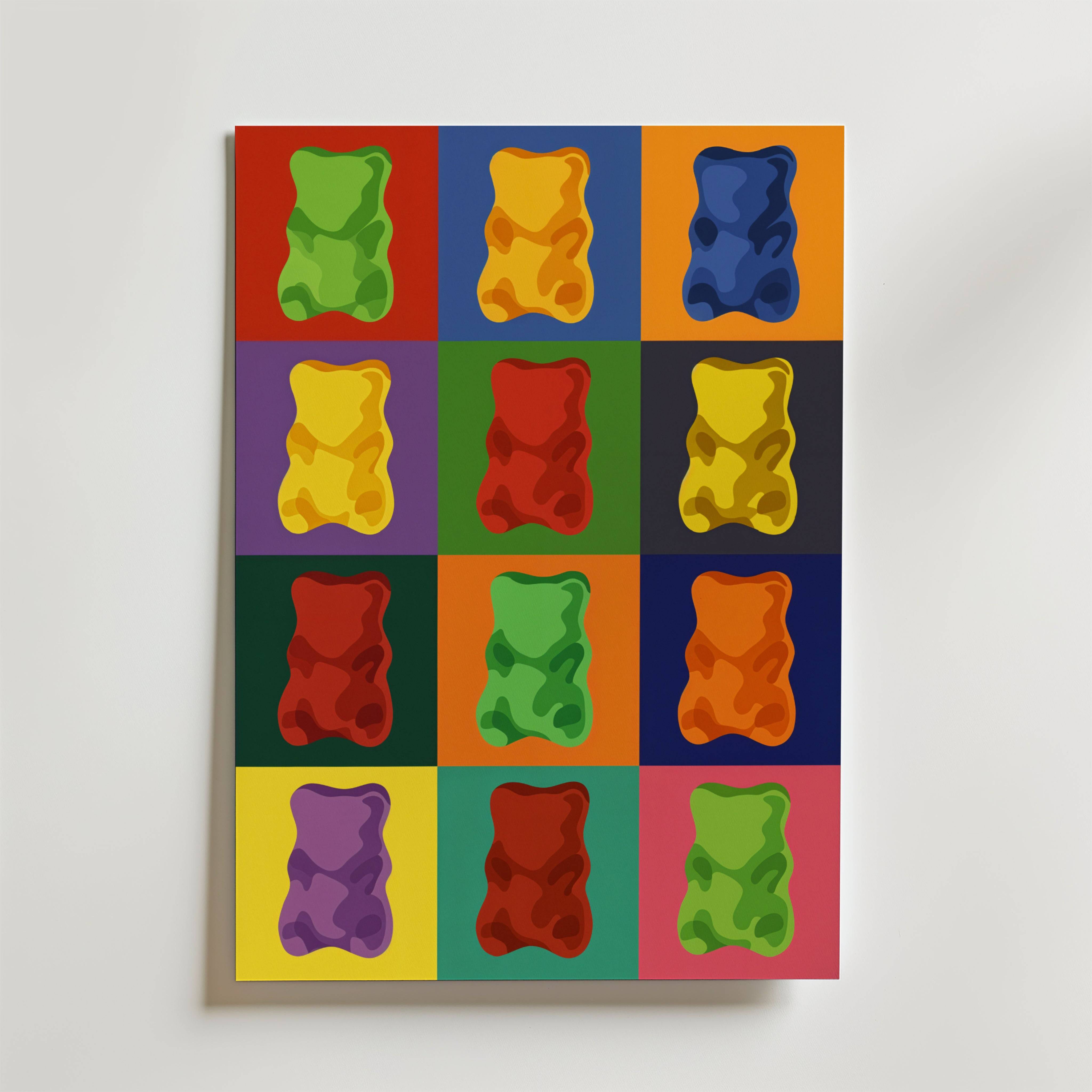 Candy Grid Poster - Fine Art Poster 70x100 cm