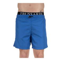 Trussardi, Badetøj, Herre, Blå, L, Polyester, Herre Sporty Lynlås Elastisk Badetøj