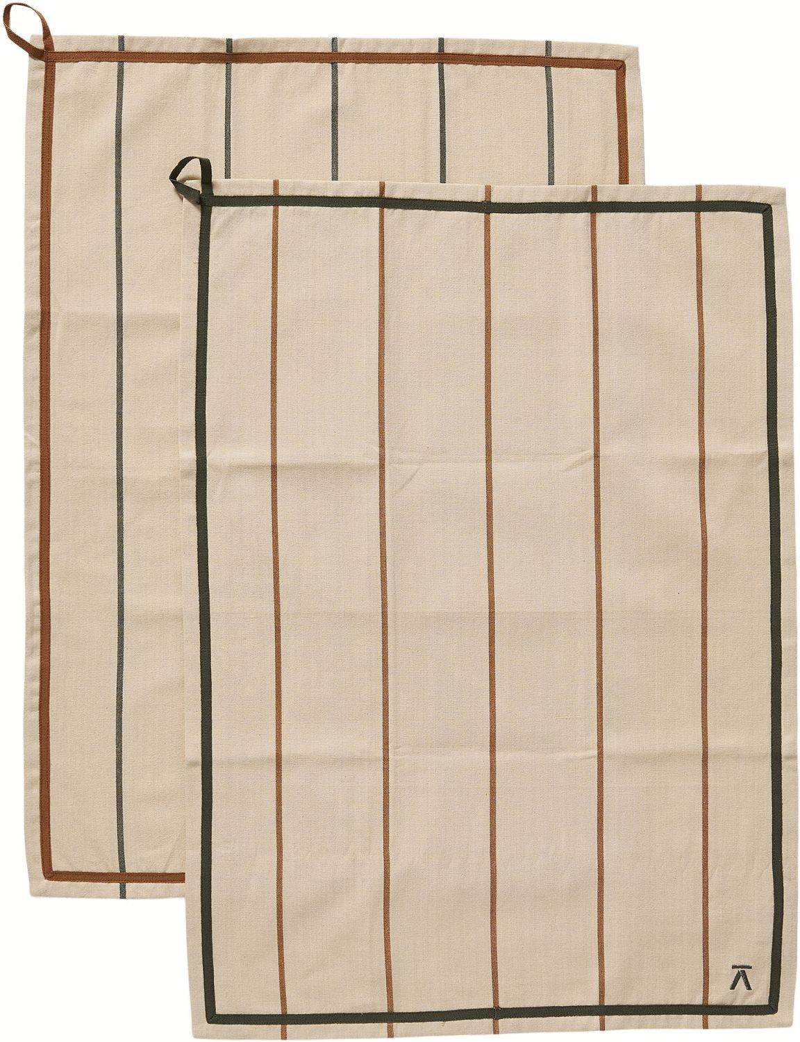 Andersen Furniture Viskestykke 50x70 cm, Grøn/Brun
