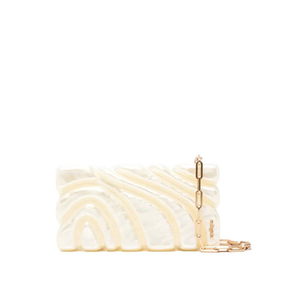 Cult Gaia Aura Clutch - Tasker - Dame - Beige - ONE SIZE - Uld