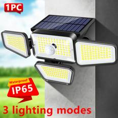 TEMU 1pc Solar Wall Light With Motion Sensor, 270° Adjustable Led Security Lights, 3 ,, Solar Powered Outdoor Lighting For Yard, Patio, Porch, Garden, Wall Mount, Cold White
