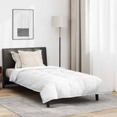 vidaXL Dynebetræk sæt med pude 2 pcs Hvid 135 x 220 cm Dun