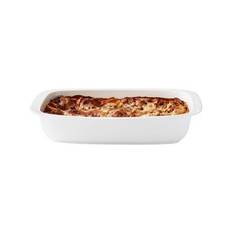 CASA Living Lasagnefad - H 7 x B 23 x L 39 cm - Porcelæn - Hvid