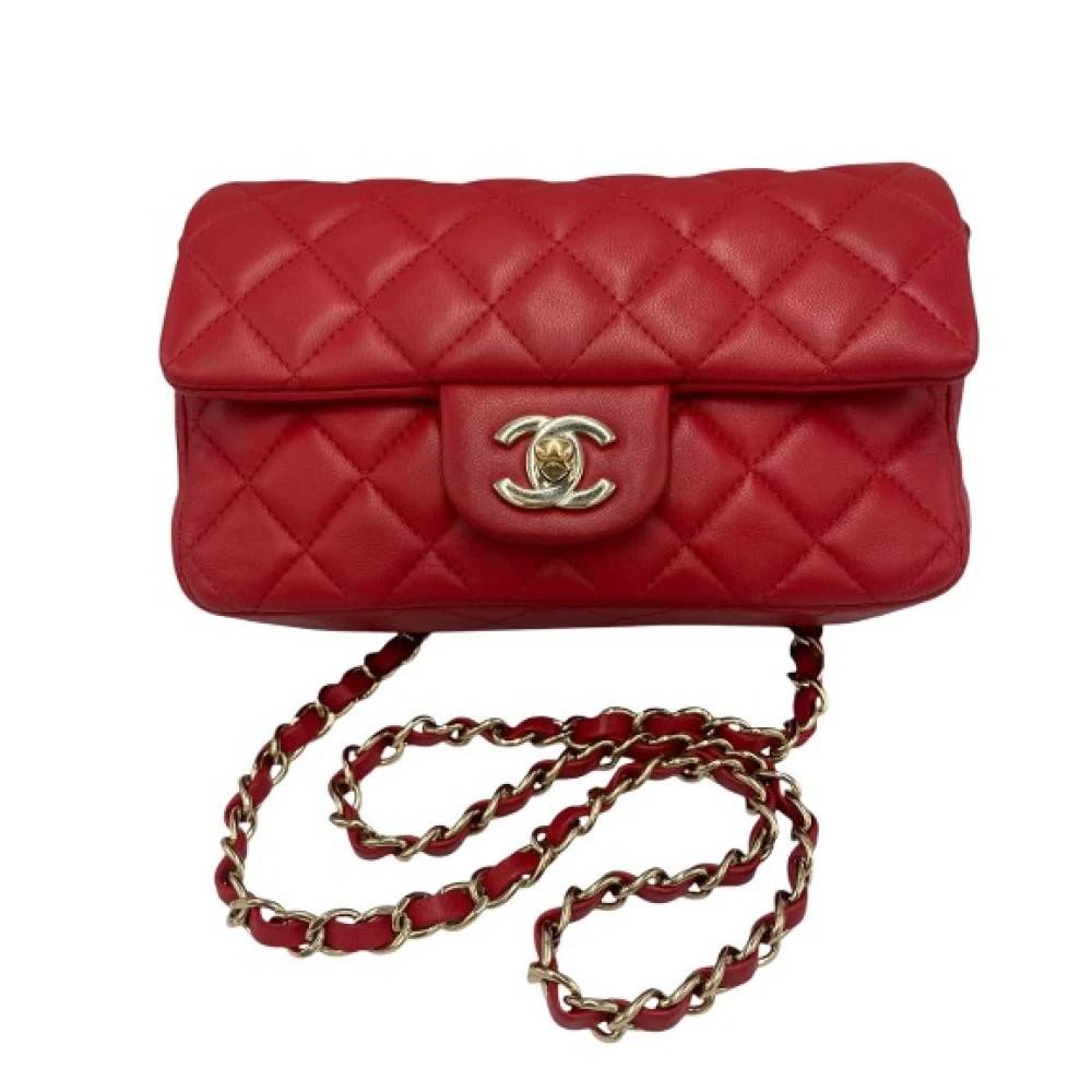 Chanel Vintage Pre-owned Vintage Skuldertaske - Vintage - Dame - Rød - ONE SIZE - Uld