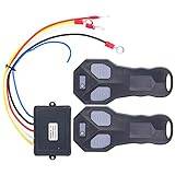 Akozon Fjärrstyrning, 2st Trådlös Winch Fjärrkontroll 12V Elektrisk Ersättning för ATV Lastbil Universal.